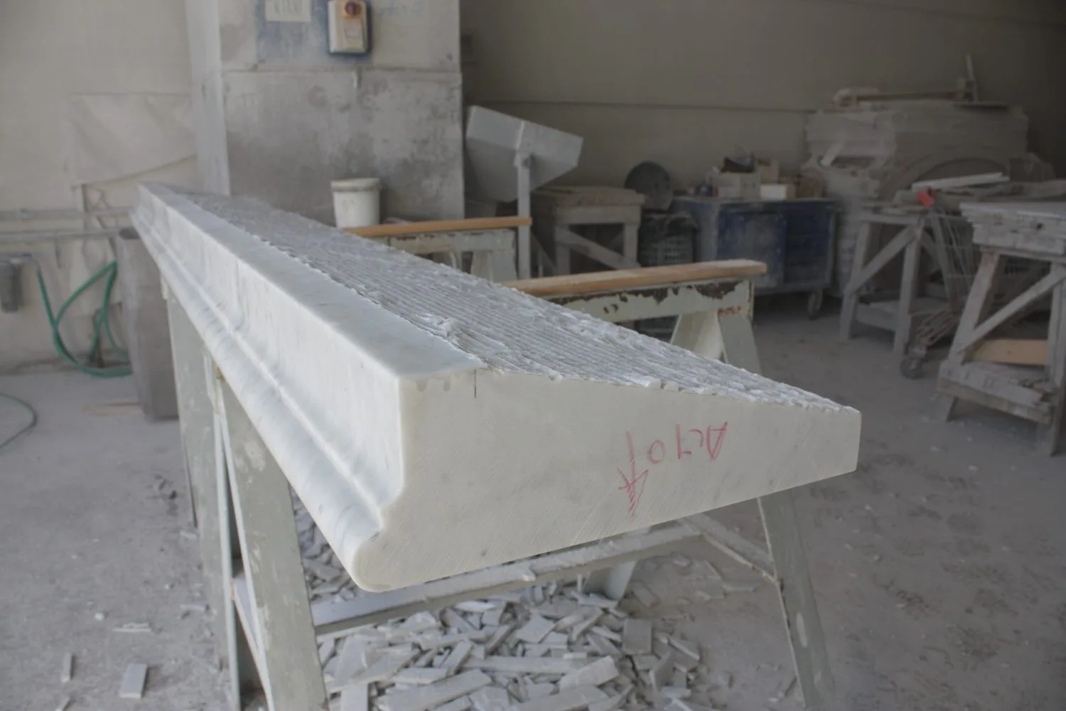 Scala in marmo e pietra naturale · Marmi di Carrara · lavoro 8