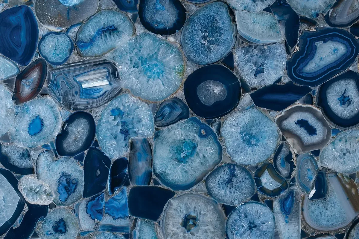 Blue Agate · pietre semipreziose