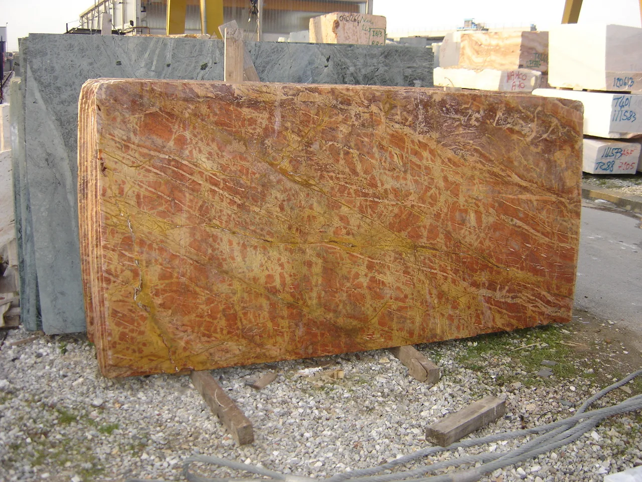 Rosso Damasco · marmo · lastra · foto 3